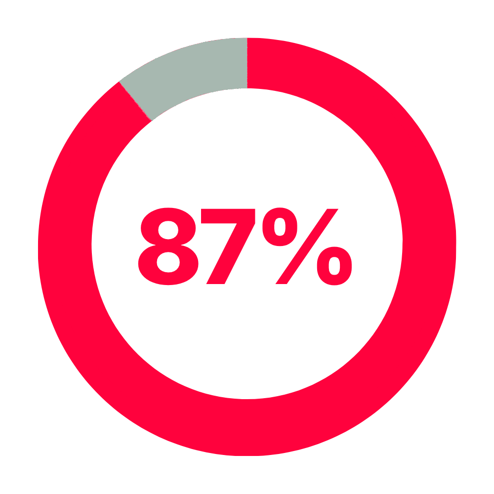 87% har aldrig talt med deres leder om det.