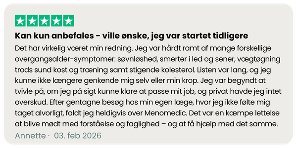 TrustPilot MenoMedic Annette anmeldelse