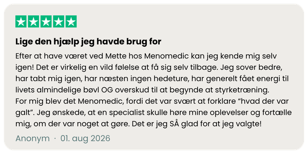 TrustPilot MenoMedic Anonym anmeldelse