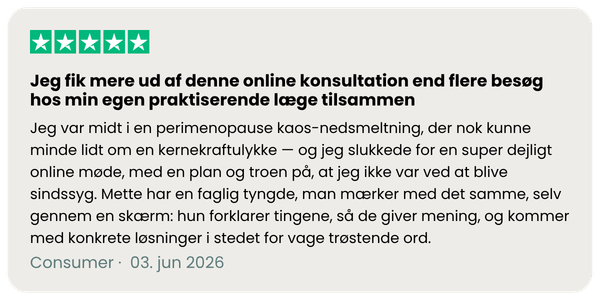 TrustPilot MenoMedic Consumer anmeldelse