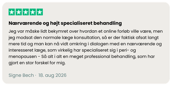 TrustPilot MenoMedic Signe  anmeldelse