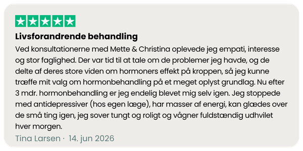 TrustPilot MenoMedic Tina anmeldelse